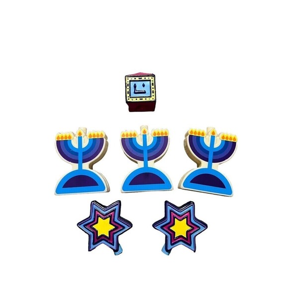 Vintage Hanukkah Blow Mold Covers - Picture 1 of 7